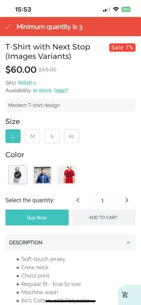 Minimum Product Quantity