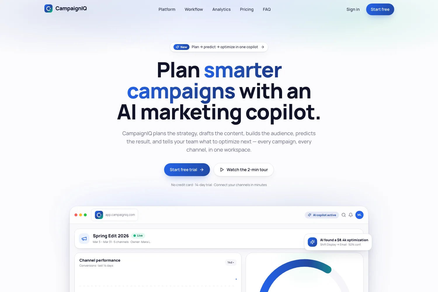 CampaignIQ - AI Marketing Campaign UI Source Code