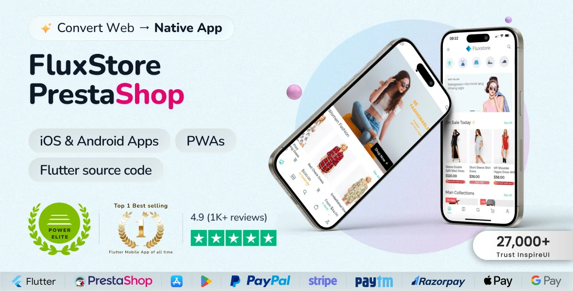 Fluxstore Prestashop - Flutter E-commerce Full App
