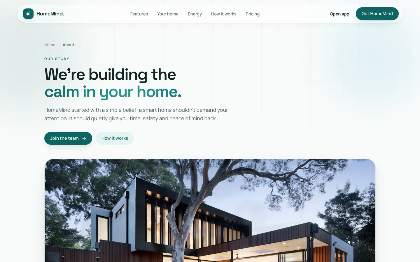 HomeMind - Smart Home AI UI Source Code - About