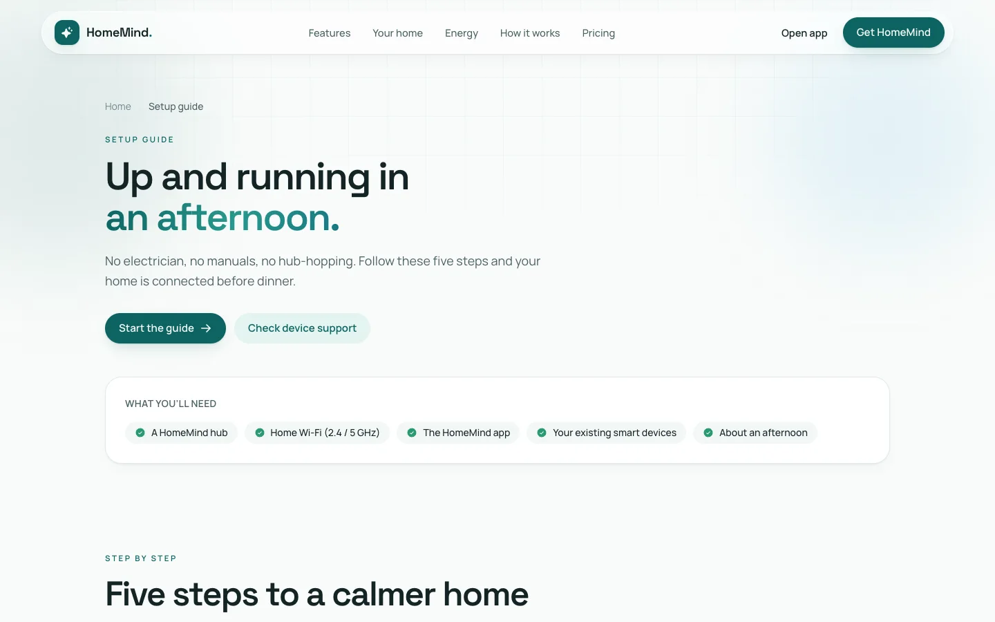 HomeMind - Smart Home AI UI Source Code - Setup