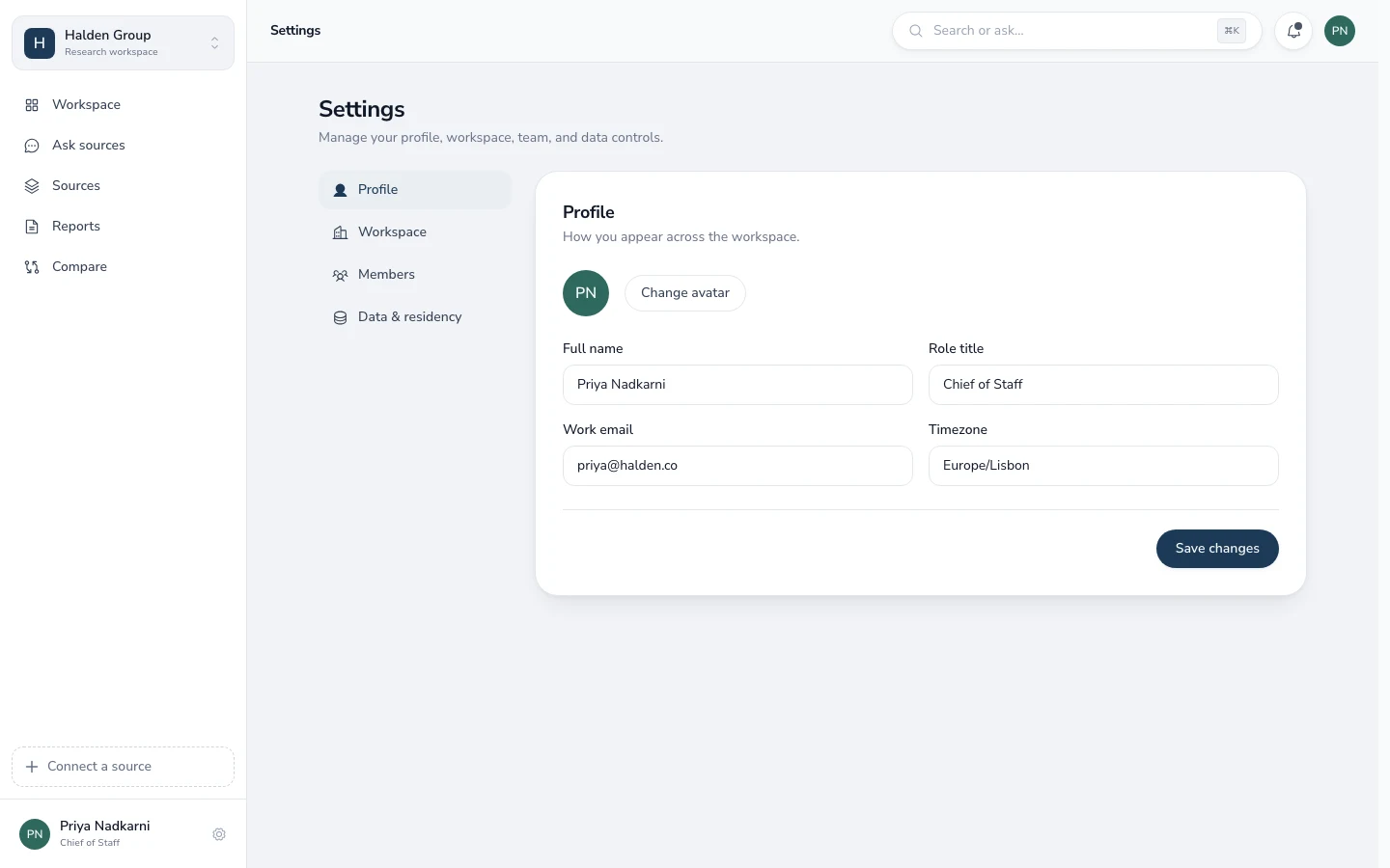 Marginalia - AI Knowledge Workspace Source Code - Workspace settings