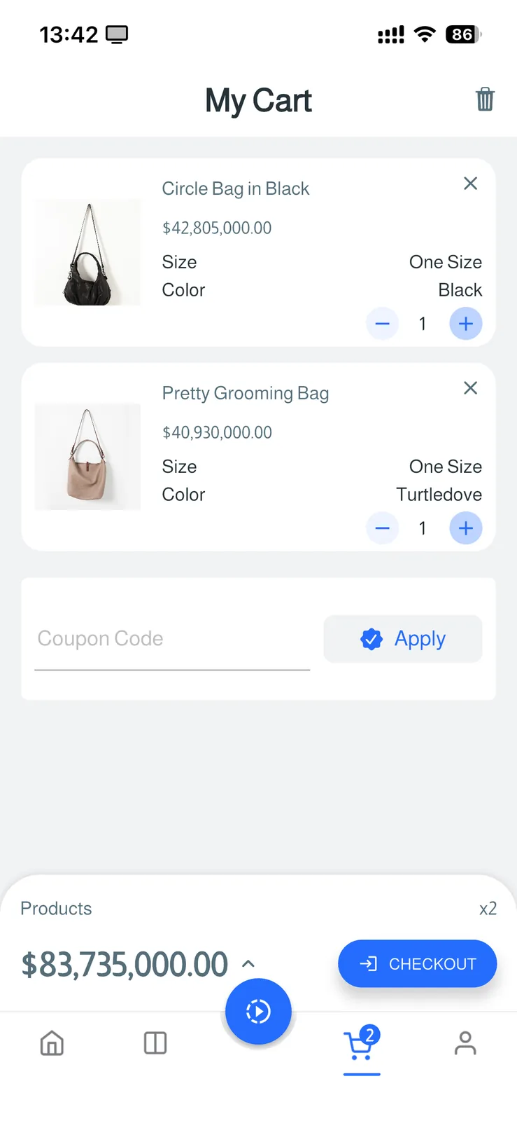 FluxStore Shopify - Shopping cart
