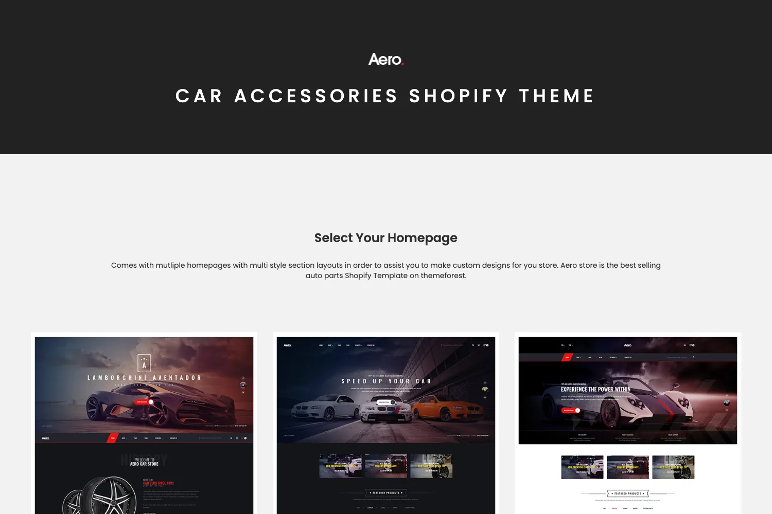 Aero - Auto Parts, Car Accessories Shopify Theme
